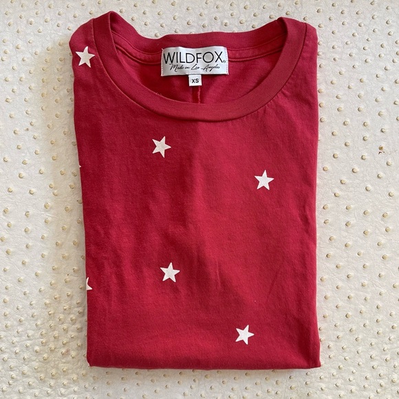 Wildfox Tops - WILDFOX | red & white star tee